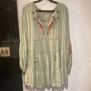Free people embroiled dress with individual camisole inside.